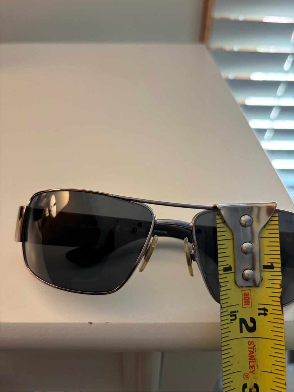 RALPH LAUREN POLO POLARIZED 3041 9002/81 SILVER/BLACK AUTHENTIC SUNGLASSES 64-14 - Picture 14 of 16